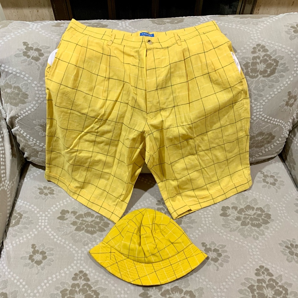 Canopy Excellent Condition Yellow Shorts/Hat